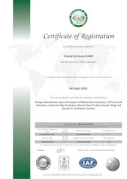 Exquip Germany GmbH ISO 9001 certificate